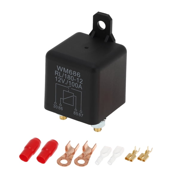 Unique Bargains 2 Pins 12V 100A Auto Relay Multi Purpose Waterproof Car Relay 1 Set Latching Relay