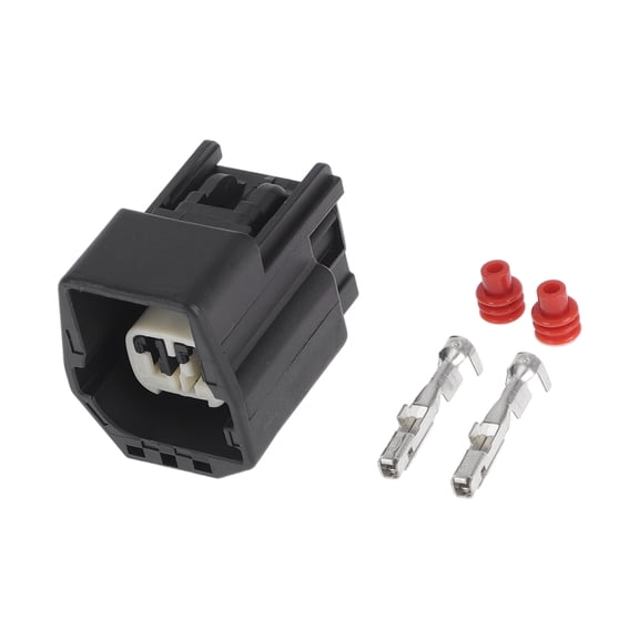 Unique Bargains 2 Pins Electrical Multipurpose Connector Waterproof for Volvo 1 Set Plastic, Tin-plated copper