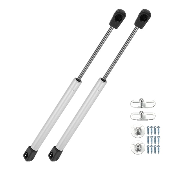 Unique Bargains 2 Set 10lb/45N 12inch/305mm Lift Supports Struts Silver Tone for Car Truck RV