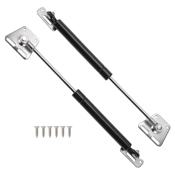 Unique Bargains 2 Set 18Ib/80N/8kg 10" Lift Support Struts Black for Kitchen Cabinet Door
