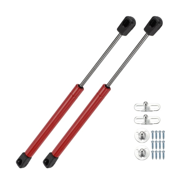 Unique Bargains 2 Set 20lb/90N 12inch/305mm Lift Supports Struts Red for Car Truck RV Boat