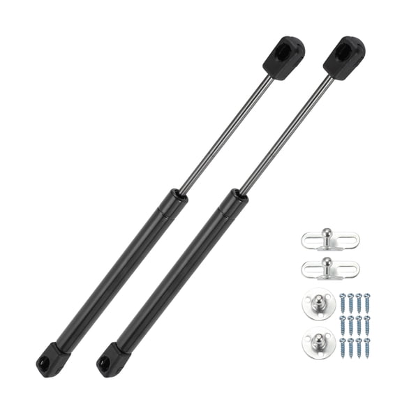 Unique Bargains 2 Set 25lb/110N 12inch/305mm Lift Supports Struts Black for Car Truck RV Boat