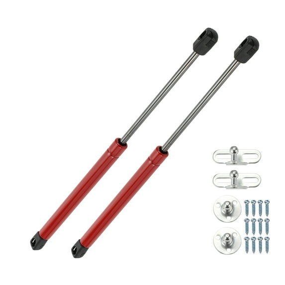 Unique Bargains 2 Set 25lb/110N 15inch/380mm Lift Supports Struts Black for Car Truck RV Red
