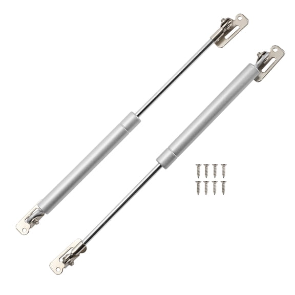 Unique Bargains 2 Set 27lb/120N 12inch/285mm Lift Supports Struts Silver Tone for Car Truck RV