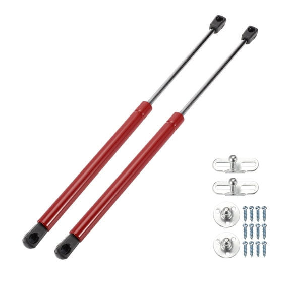 Unique Bargains 2 Set 35lb/160N 17inch/430mm Lift Supports Struts Black for Car Truck RV Red