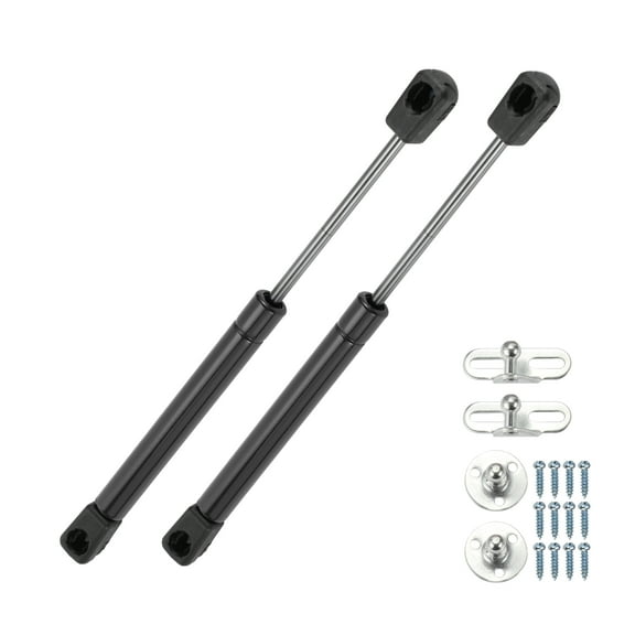 Unique Bargains 2 Set 55lb/245N 10inch/254mm Lift Supports Struts Black for Car Truck RV Boat