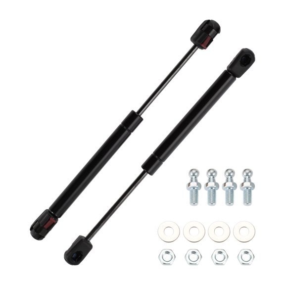 Unique Bargains 2 Set 55lb/245N/25kg 10inch/254mm Gas Struts Black for Car Truck RV Boat