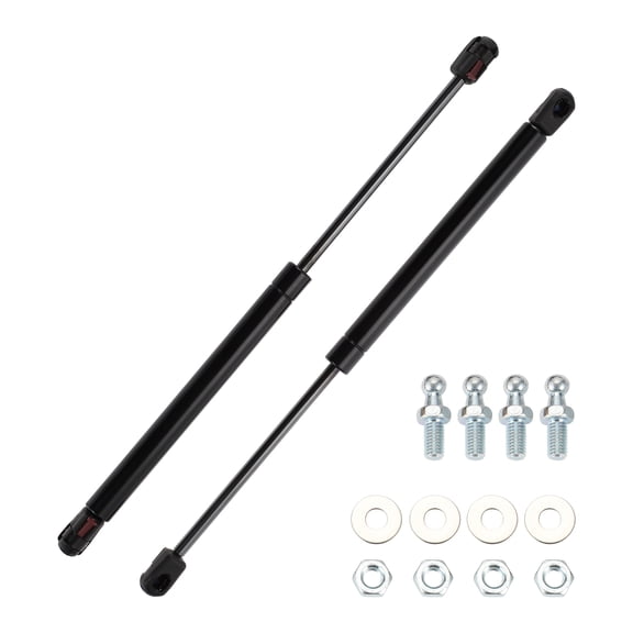 Unique Bargains 2 Set 60lb/267N/27kg 15inch/380mm Gas Struts Black for Car Truck RV Boat