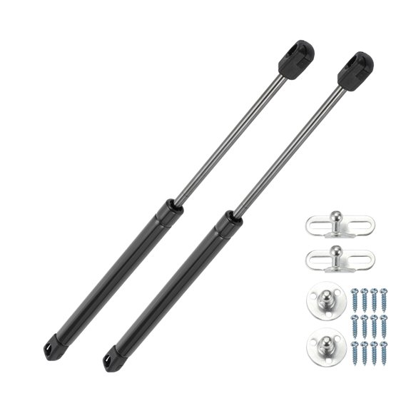 Unique Bargains 2 Set 70lb/310N 15inch/380mm Lift Supports Struts Black for Car Truck RV Black