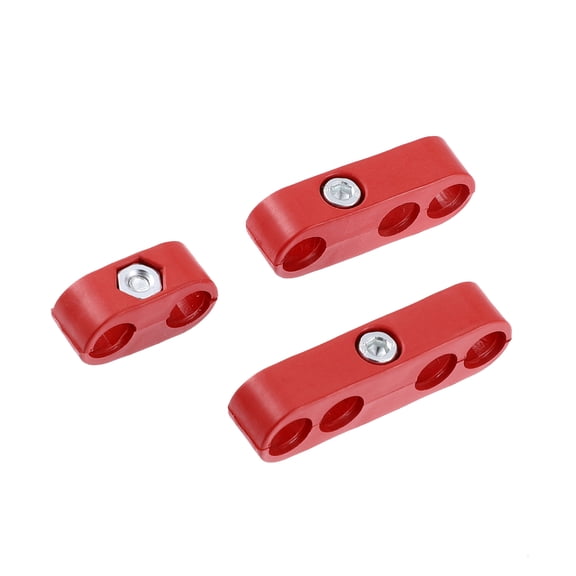Unique Bargains 2 Set 8mm Car Engine Spark Plug Wire Separator Looms Divider Organizer Clamp Plastic Red