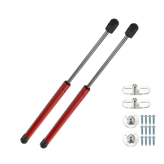 Unique Bargains 2 Set 90lb/400N 15inch/380mm Lift Supports Struts Black for Car Truck RV Red