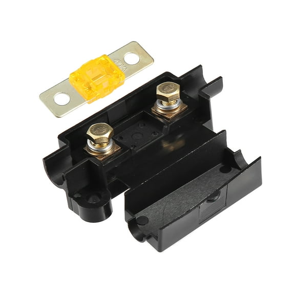 Unique Bargains 2 Set Black 40A Fuse with In-Line Holder Electrical Protection Fusible for Car Audio Video Stereo