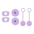 thumbnail image 1 of Unique Bargains 2 Set Dust-Proof 40oz Straw Cover Light Purple Silicone, 1 of 5
