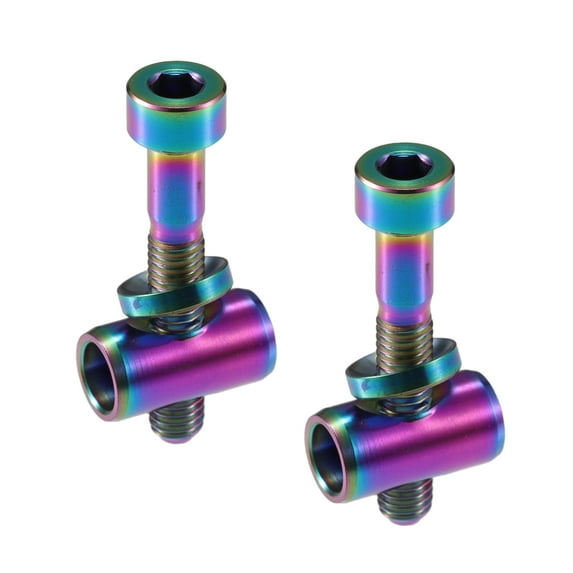 Unique Bargains 2 Set M5x30mm Seatpost Cycling Screws Bike Bicycle Seatpost Clamp Tube Bolt Nut Washer Assorted Color