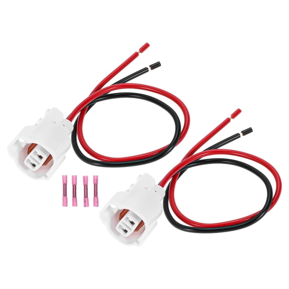 Unique Bargains 2 Set Side Marker Light Socket Wiring for Toyota Camry 2006-2011 No.90980-11156 Lamp Bulb Pigtail Connector Harness 4 Pcs Heat Shrink Terminal