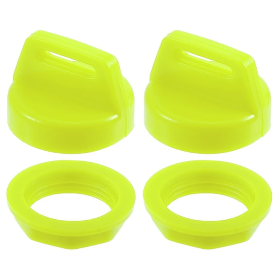 Unique Bargains 2 Set UTV ATV Ignition Key Cover Cap 5433534 with Cap Nut for Polaris for Ranger Brutus RZR Yellow