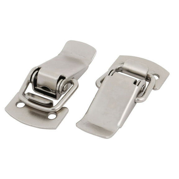 Unique Bargains 2 Sets Silver Tone Alloy Metal Hasp Fixing Connector