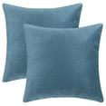 thumbnail image 1 of Unique Bargains 2 Soft Velvet Knitted Throw Pillow Covers Spring Decorative Pillow Cases Blue, 1 of 6
