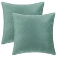 thumbnail image 1 of Unique Bargains 2 Soft Velvet Knitted Throw Pillow Covers Spring Decorative Pillow Cases Green, 1 of 6