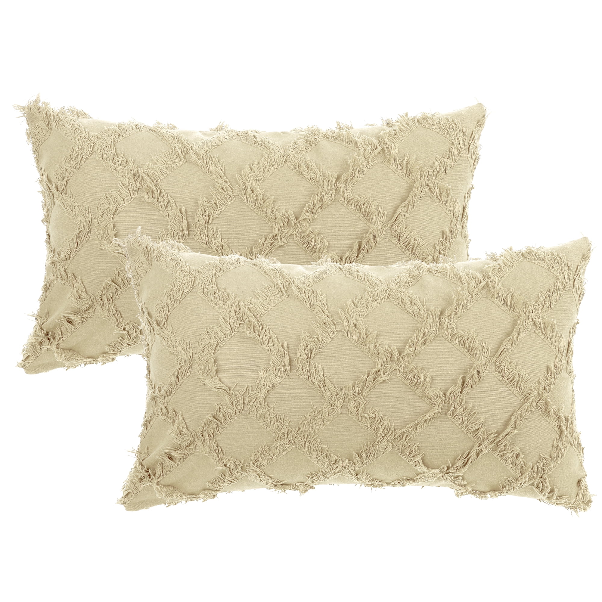 Unique Bargains 2 Solid Cut Flower Checkered Throw Pillow Covers Decorative Cushion Covers Grey 12" x 20"