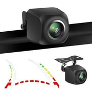 Unique Bargains 2-in-1 AHD 1080P Rear View Trajectory License Plate Frame Camera for Car Truck SUV Minivan Camper RV Pickup 170 Degree Wide Angle Backup Reverse Cam