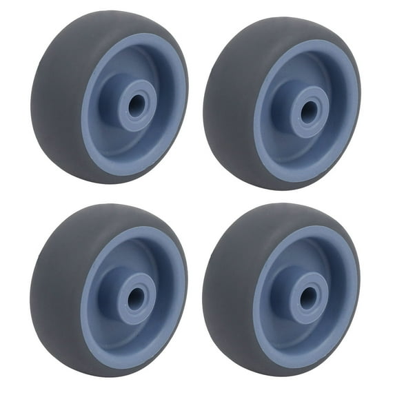Unique Bargains 2-inch Diameter TPR Wheel 8mm Bore Trolley Caster Pulley Roller 4pcs