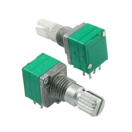 Unique Bargains 2 pcs 6mm Diameter Shaft 100K ohm 0.05W Carbon Composition Potentiometer
