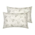 thumbnail image 1 of Unique Bargains 2 pcs Pillowcase for Hair and Skin Soft Cotton Floral Pillow Cases Beige, 1 of 7