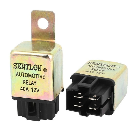 Unique Bargains 2 x 40A DC 12V Coil 1NO SPST 4 Pin Vehicle Automotive Car Power Relay