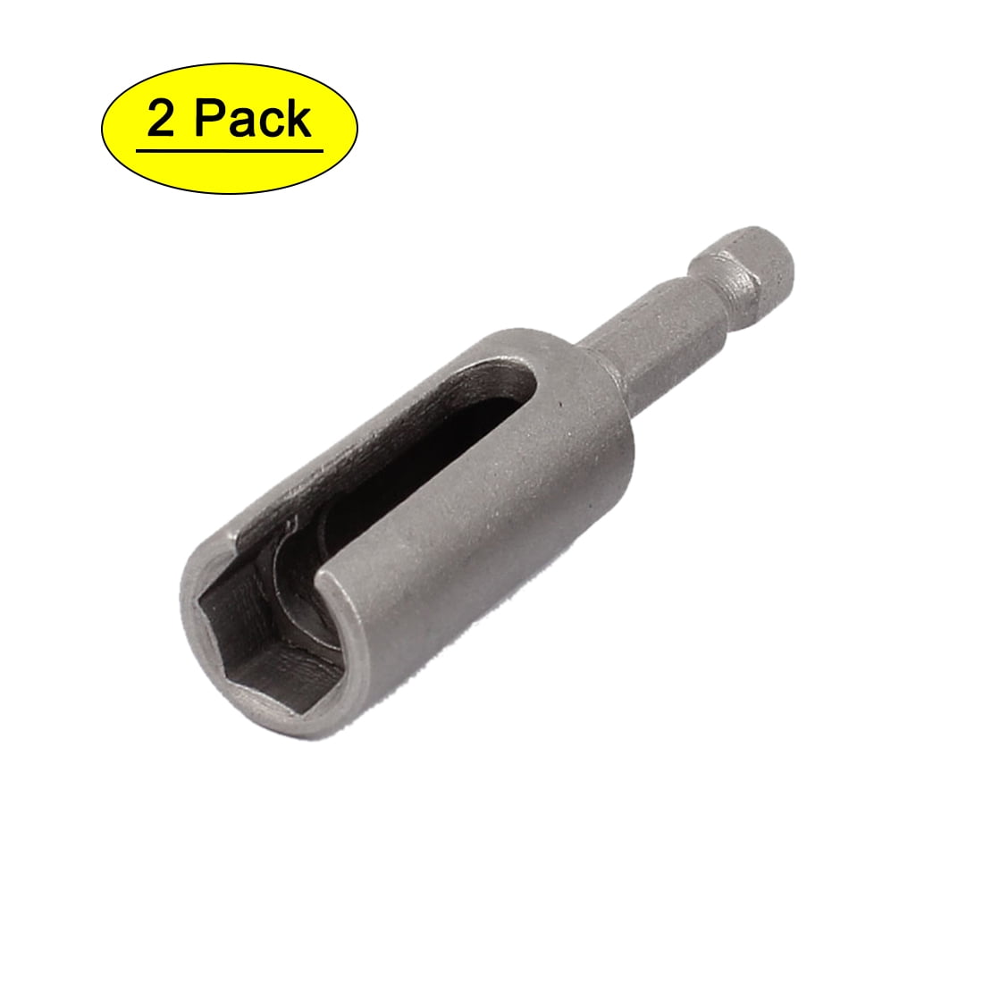 Unique Bargains 2 x Hex Shank 10mm Hexagon Nut Socket Slotted Extension