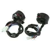 Unique Bargains 2 x Motorcycle 7/8 Handlebar Horn Turn Signal Headlight Electrical Switch