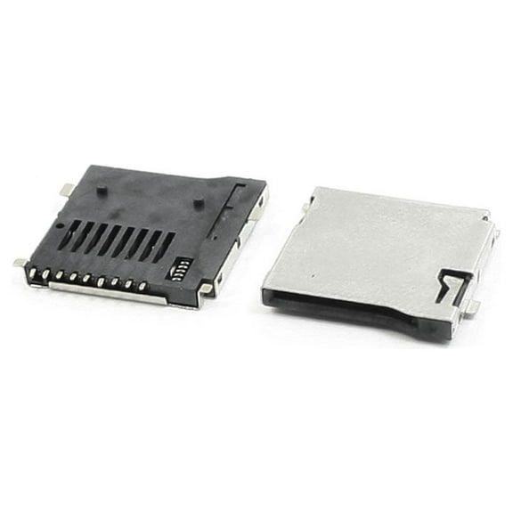 Unique Bargains 2 x TF Transflash Micro SD Memory Card Quick Flip Type Socket Female Connector