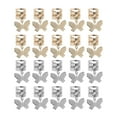 thumbnail image 1 of Unique Bargains 20 Hair Cuffs Dreadlock Hollow Butterfly Dreadlock Hair Clips Gold Tone Silver Tone, 1 of 5