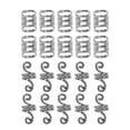 thumbnail image 1 of Unique Bargains 20 Hair Cuffs Dreadlock Hollow Design Dreadlock Hair Clips Silver Tone, 1 of 5