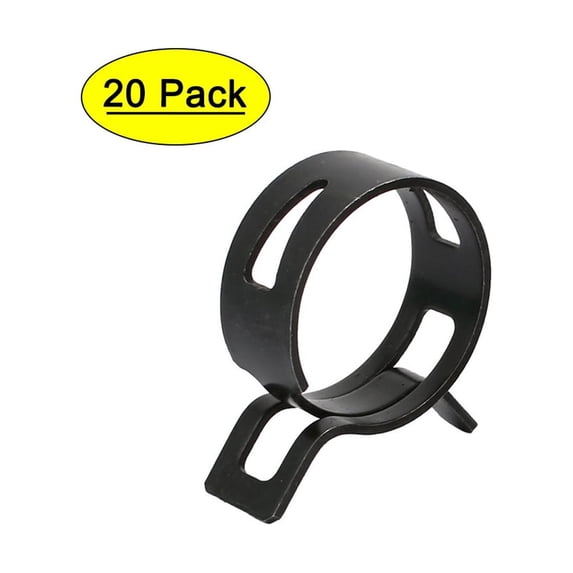 Unique Bargains 20 Pcs 25mm Spring Type Action Fuel Hose Pipe Low Pressure Air Tube Clip Clamp