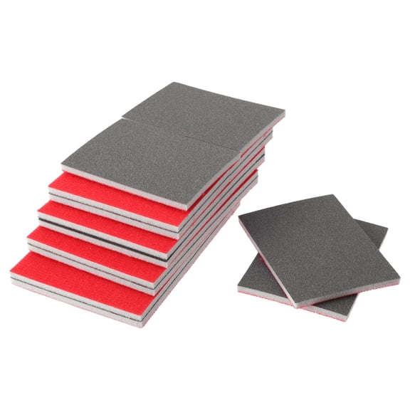 Unique Bargains 20 Pcs 3.94 x 2.95 Inch P320 Sanding Sponge Fine Sanding Pads Washable for Metal Wood Drywall Walls Stone Automotive Paint Plastic DIY 0.2 Inch