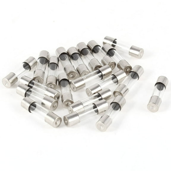 Unique Bargains 20 Pcs 5mm Dia 20mm Length Fast Blow Clear Glass Fuse 10A 250V