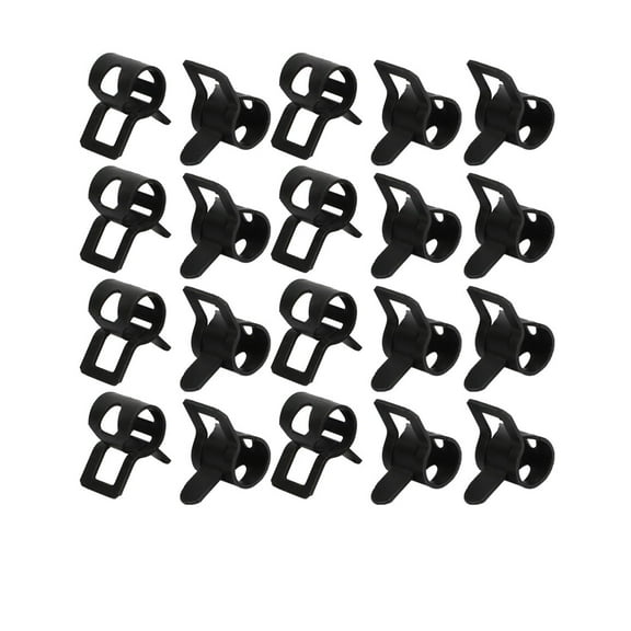 Unique Bargains 20 Pcs 6mm Spring Type Action Fuel Hose Pipe Low Pressure Air Tube Clip Clamp