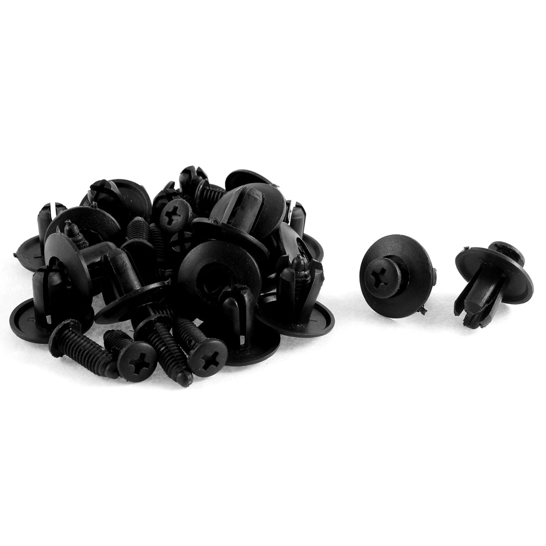 Unique Bargains 20 Pcs 76mm Hole Dia Plastic Push Type Rivets Fastener Car Fender Bumper Clips 