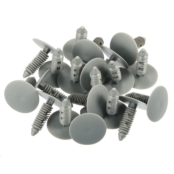 Unique Bargains 20 Pcs 7mm Hole Dia Gray Plastic Rivet Door Trim Panel Retainer Clip 30mm Long