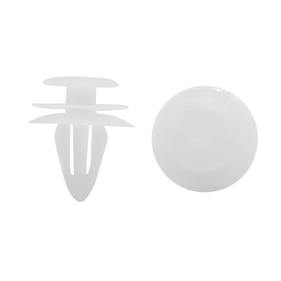 Unique Bargains 20 Pcs 9mm Hole Plastic Push in Rivet Interior Trim Panel Car Door Clips White