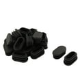 thumbnail image 1 of Uxcell Plastic Oval Design Tube Insert End Blanking Cover Cap Black 40 x 20mm 20 Pcs, 1 of 1