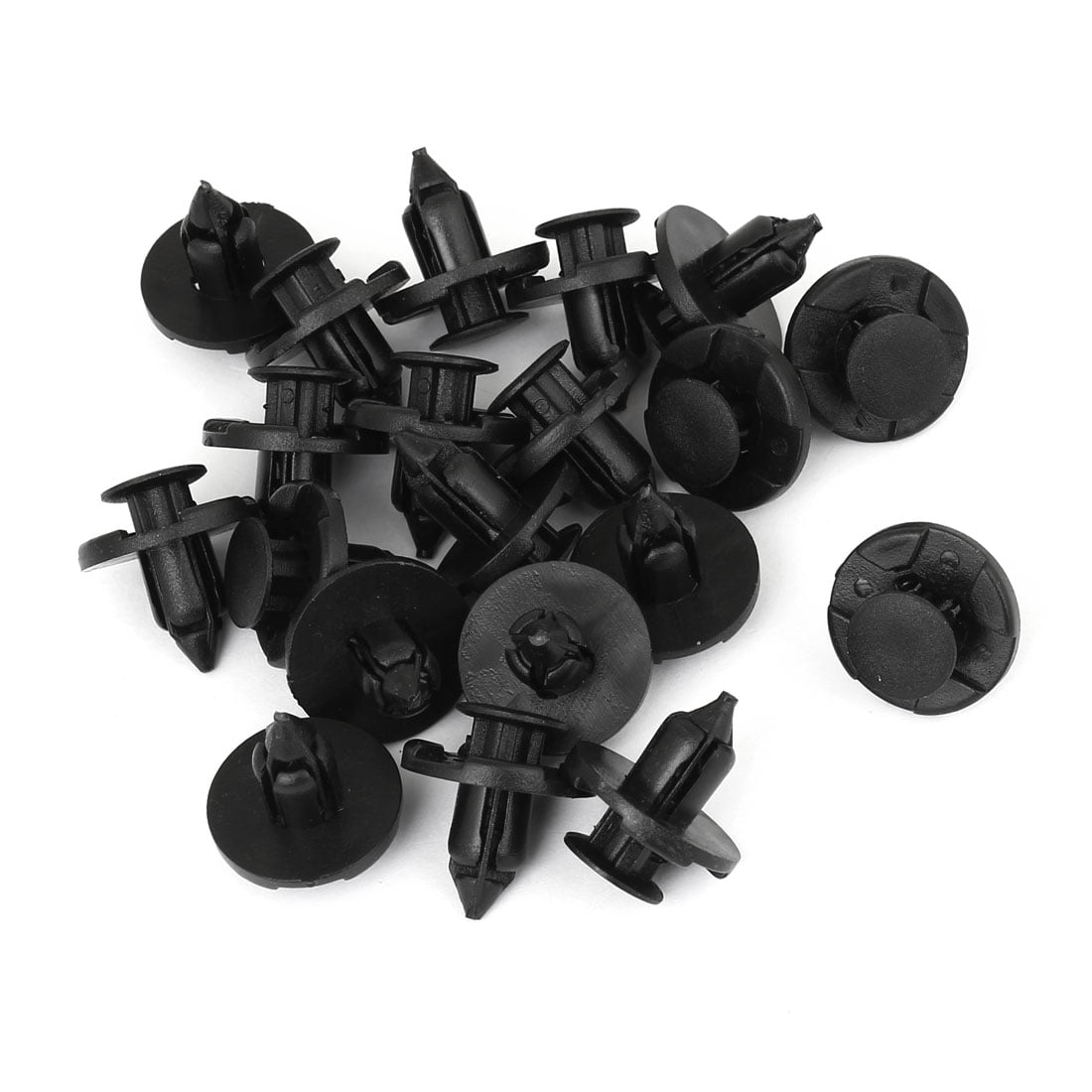 uxcell 30Pcs 5mm Black Plastic Rivets Push Type Panel