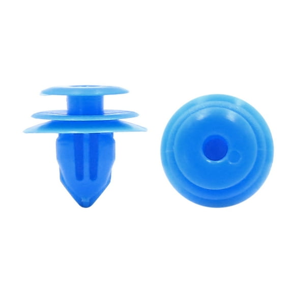 Unique Bargains 20 Pcs Blue Car Plastic Push in Fastener Rivets Clips 9mm x 12mm x 18mm