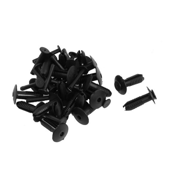 Unique Bargains 20 Pcs Bumper Splashguard Plastic Rivet Body Panel Trim Retaining Clips Black