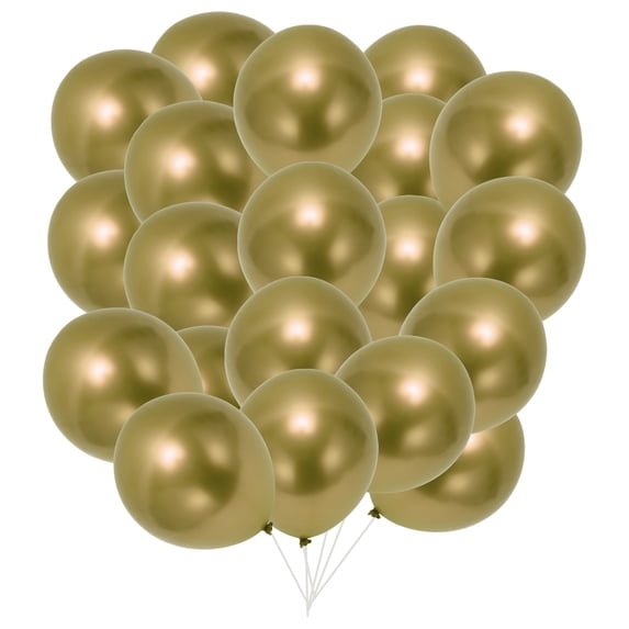 Unique Bargains 20 Pcs Durable Latex Party Balloons 10 In Helium Balloons Gold Tone