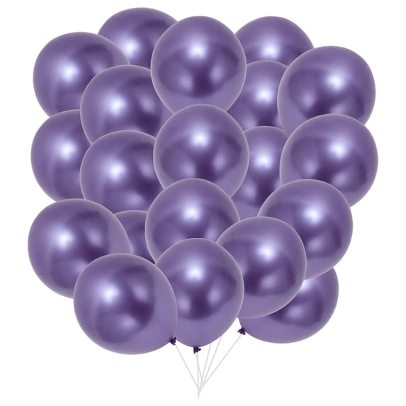 Unique Bargains 20 Pcs Durable Latex Party Balloons 10 In Helium Balloons Metallic Purple