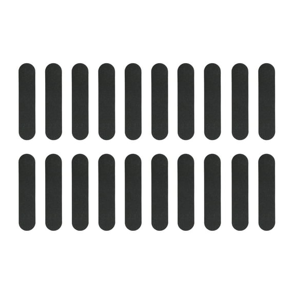 Unique Bargains 20 Pcs Durable Straight Nail Files Black