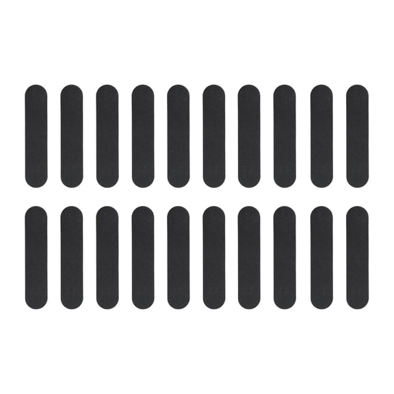 Unique Bargains 20 Pcs Durable Straight Nail Files Black