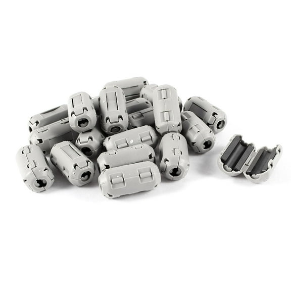 Unique Bargains 20 Pcs Gray UF35B 3mm Dia Clip On EMI RFI Noise Ferrite Core Filter